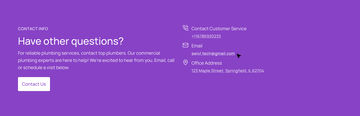 Web: Contact Info, T1