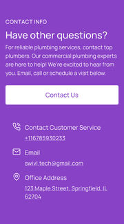 Mobile web: Contact Info, T1