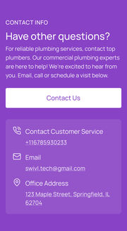 Mobile web: Contact Info, T2