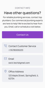 Mobile web: Contact Info, T3