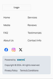 Mobile web: Footer T1