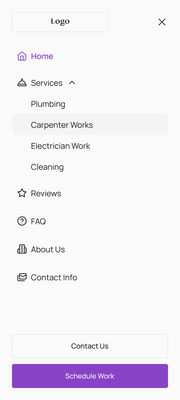 Mobile web: Side Nav Bar, T1