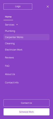 Mobile web: Side Nav Bar, T3