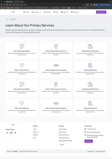 Web: Services Page, T1