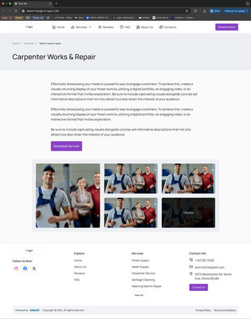 Web: Services Details Page