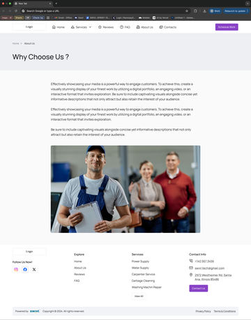 Web: About Us Page