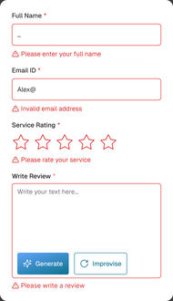 Mobile web: Error States