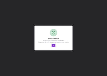 Web: Review submitted successfully