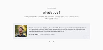 Web: Testimonial, T1