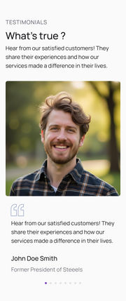 Mobile web: Testimonial, T3