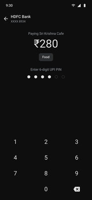 Google Pay, the final screens: Pay · UPI PIN