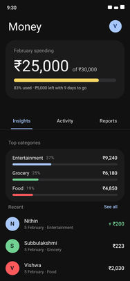 Google Pay, the first iteration: Money