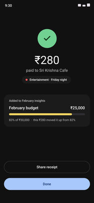 Google Pay, the first iteration: Pay · success