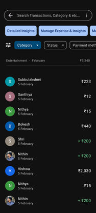 Google Pay, the first iteration: Activity · category