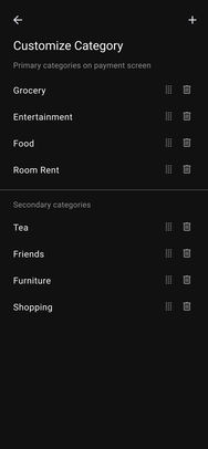 Google Pay, the first iteration: Categories
