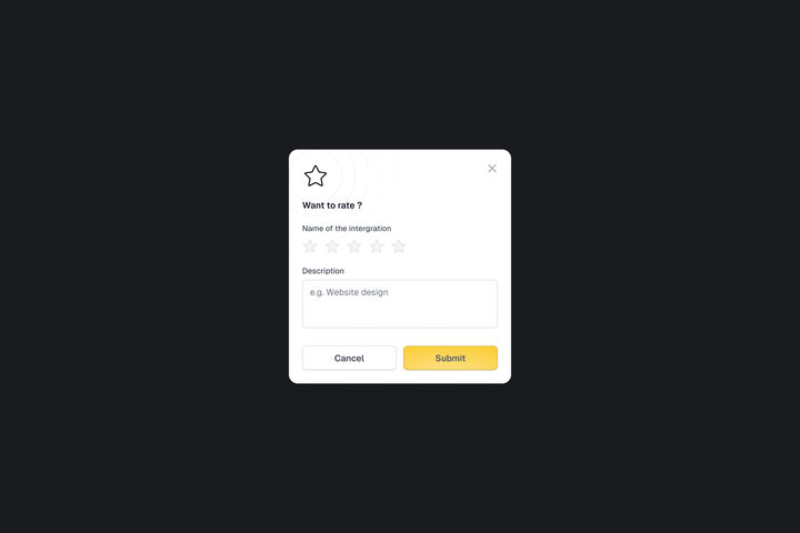 Marketplace, web: Modal