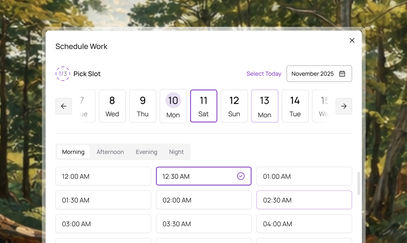 Marketplace, web: Scheduler