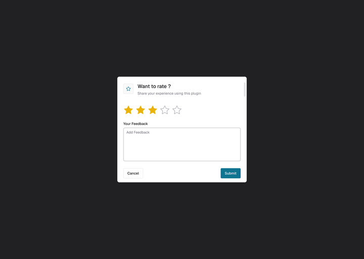 Marketplace, web: Popup