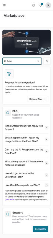 Marketplace, mobile web: Main Screen