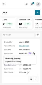 Mobile web, full screen capture: jobs list