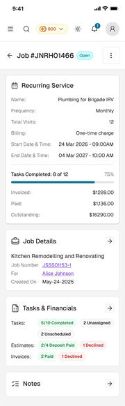 Mobile web, full screen capture: job details, another job