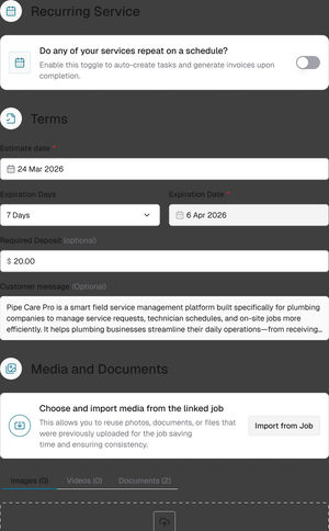 Figma component sheet: terms and media